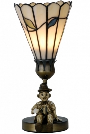 5641 Tafellampje Tiffany H24cm Ø12,5cm Pinokkio Pinoccio laatste exemplaren