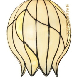 8175 Hanglamp Zwart B90cm met 2 Tiffany kappen Ø22cm Nature