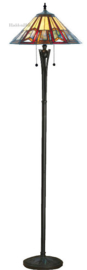 LPC02 TG08BU * Vloerlamp Dark Star H156cm met Tiffany kap Ø39cm Toren