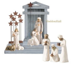 Willow Tree Set 11-delig "Shelter, Nativity, Star & Three Wisemen" H43cm  Susan Lordi.