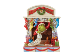 Grinch Coming Out of Fireplace H15cm Jim Shore 6012693 retired, laatste exemplaren