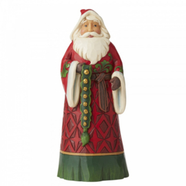 Let Goodwill Ring H19cm Santa with Bells Jim Shore 6006638 retired, laatste exemplaren *