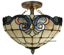 5807 82 * Plafonniere Hanglamp Tiffany Ø40cm Blauw