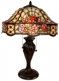 5631 Tafellamp Tiffany H58cm Ø42cm Rosalinde