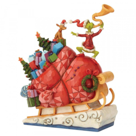 Grinch on Sleigh H23cm Jim Shore 6002069 retired