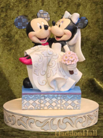 MICKEY & MINNIE  Congratulations! H17cm  + Jim Shore Base White Ø16cm