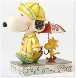 SNOOPY & WOODSTOCK Friends Through Rain Or Shine H 14cm Jim Shore 4055654 retired item from 2016
