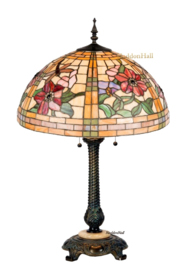 9934 Tafellamp H75cm met Tiffany kap Ø50cm Garden Dragonfly