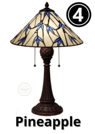 5617 * Tafellamp Tiffany H63cm Ø42cm Blue Life