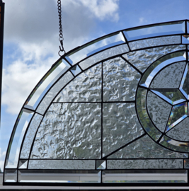 5517 * Voorzetraam Tiffany Facet geslepen glas laatste exemplaar