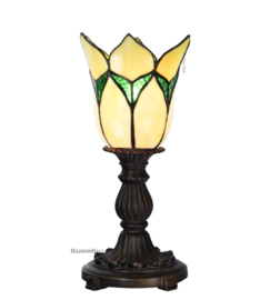 8104 Tafellamp Uplight met Tiffany kap Ø15cm Lovely Flower Yellow