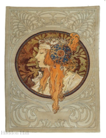 Alphonse Mucha "The Blonde" 90x70cm Wandkleed  Gobelin geweven *