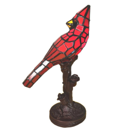 6102BL * Tiffany lamp H33cm Red Bird