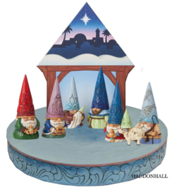 Gnomes Mini Nativity Set + Base Ø22cm Jim Shore Retired item