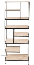 Wandrek H153cm B60cm Ijzer-hout