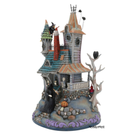 HWC Haunted House H30,5cm Illuminated - Jim Shore 6012751  uitverkocht