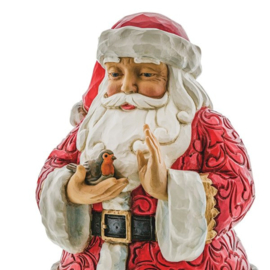 Santa with Robin H 25cm Jim Shore  European Exclusive A31105 retired, laatste exemplaren