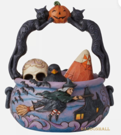 Halloween Basket H22cm Jim Shore 6011172 retired, rare item , made in 2022.