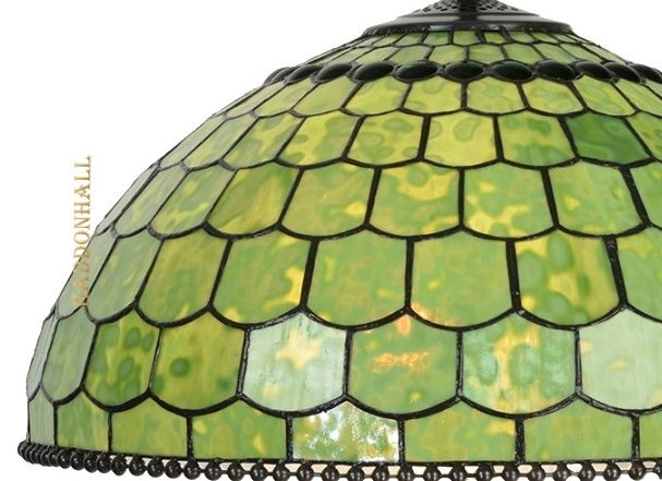 6042 * Vloerlamp H165cm met Tiffany kap Ø51cm Green Wall