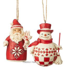 Nordic Noel - Set van 2 Hanging Ornaments - Jim Shore retired