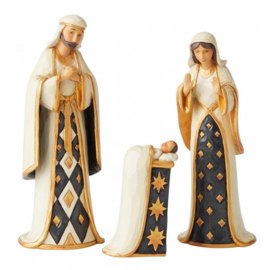 "Black & Gold " Nativity 7-delig  H27cm Jim Shore Kerststal Kerstgroep. uitverkocht