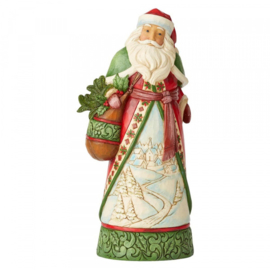 Christmas is Calling H 26cm Jim Shore 6004134 Santa, Kerstman retired , laatste exemplaren *