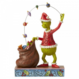 Grinch Juggling Ornaments H22cm Jim Shore 6006568 gesigneerd door Jim, laatste exemplaar