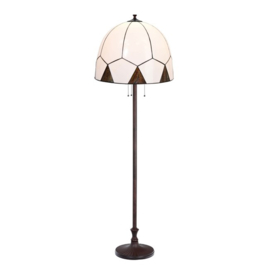 8169 8260 *Vloerlamp Bruin H160cm met Tiffany kap Ø43cm Carraway