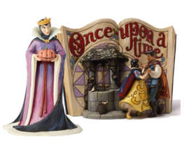 Snow White - Evil Queen & Storybook - Jim Shore set van 2 retired items.