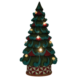 Tree Illuminated with Windmill Patterned Base H 27cm Jim Shore 6012905 , retired