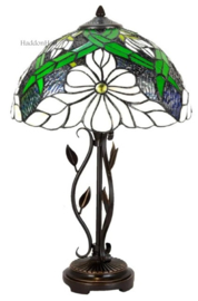6139 * Tafellamp H57cm met Tiffany kap Ø36cm Daisy