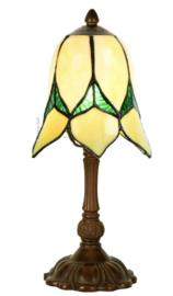 8104 1103 Tafellamp H32cm met Tiffany kap Ø15cm Lovely Flower Yellow