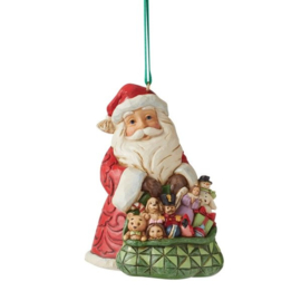 Worldwide Event Santa Hanging Ornament  H9cm Jim Shore 6010832 retired *