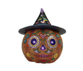 Day of the Dead LED Light-Up Jack-O-Lantern H 22 cm Jim Shore 6012753 , retired