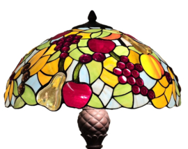 9596  Tafellamp Pineapple H60cm met Tiffany kap Ø40cm Fruit Fusion