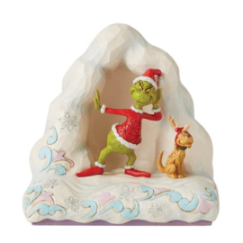 Grinch Standing by Mounds of Snow Illuminated H15cm Jim Shore 6010780 retired