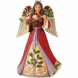 Angel with Holly and Cardinals - Jim Shore Engel uit 2021 6008921 retired *