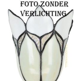 8100 Plafonniere Dubbele Spot met 2 Tiffany kappen Ø16cm Lovely Flower White ' 