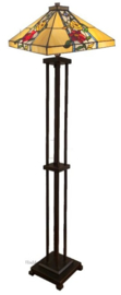 NBS13 * Vloerlamp H145cm met Tiffany kap 40x40cm Gloriam