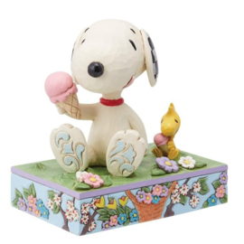 Snoopy & Woodstock Eating Ice H13cm Jim Shore 6014349, op voorraad