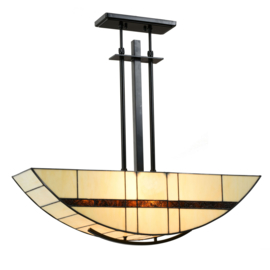 7882 * Hanglamp Tiffany B80cm Geometric