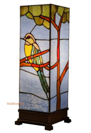 6294 Tafellamp Tiffany H48cm Windlicht model "Bird  on Tree"