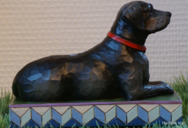 "Onyx" Zwarte Labrador H10cm Jim Shore retired, laatste exemplaar *