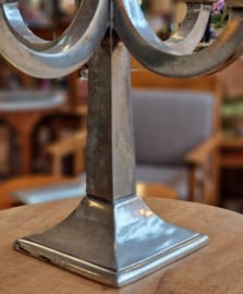 Zilvertin Kandelaar 5-knop H29cm