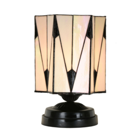 8409 Tafellamp Moonlight H28cm met Tiffany kap Ø20cm French Art Deco
