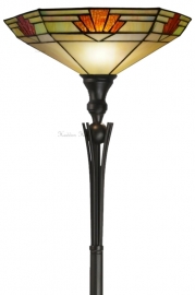 TM16FL TG08BU Vloerlamp Tiffany kap H175cm "Nevada" Uplicht