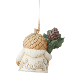 White Woodland Gnome Dated 2024 Ornament * H8cm Jim Shore 6015163 begin juni
