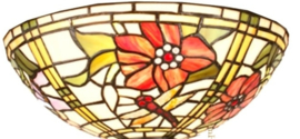 6262 Vloerlamp H176cm met Tiffany kap Ø30cm Dragonfly Garden
