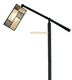 8131 ' Vloerlamp - Leeslamp H152cm met Tiffany kap 12,5x12cm Mondriaan