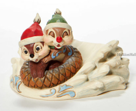 Chip & Dale Sledding H6cm - Jim Shore 6008975 , retired *